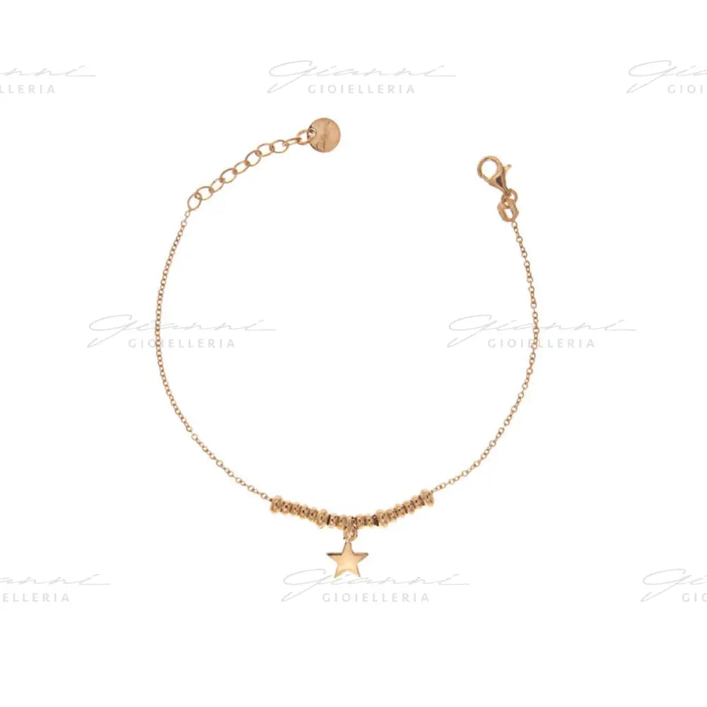Braccialetto Rue Des Mille - Micro Anelli Stella Oro Rosa Bracciali