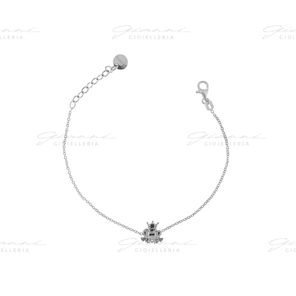 Braccialetto Rue Des Mille - Soggetto Centrale Bombato Ranocchio Rodio Bracciali
