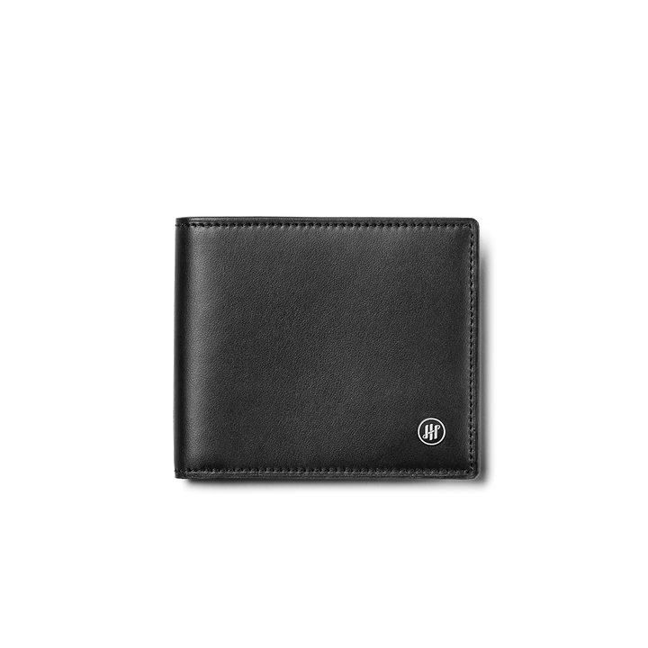 Portafoglio Montegrappa - Signet Series, 4+4 CC, Pelle Liscia Nera