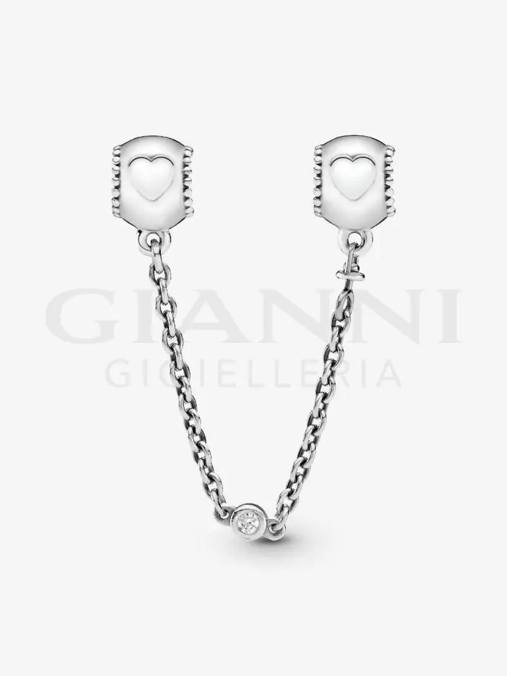 Catena di Sicurezza Pandora - Cuori in Rilievo Charm
