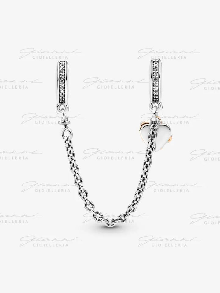 Catena di Sicurezza Pandora - Famiglia nel Cuore Charm