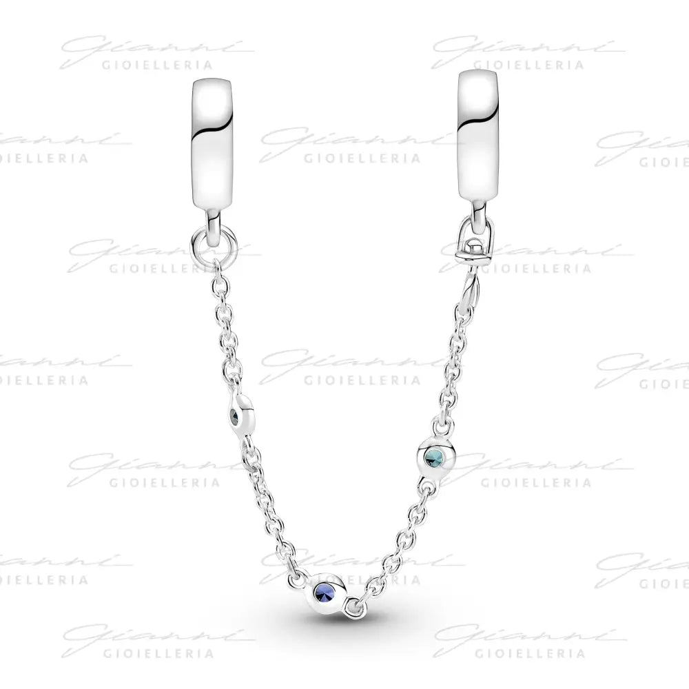 Catena di Sicurezza Pandora - Pietre Blu Charm