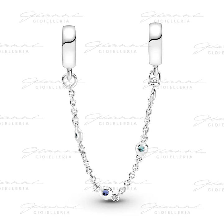 Catena di Sicurezza Pandora - Pietre Blu Charm