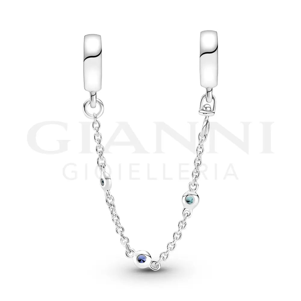 Catena di Sicurezza Pandora - Pietre Blu Charm