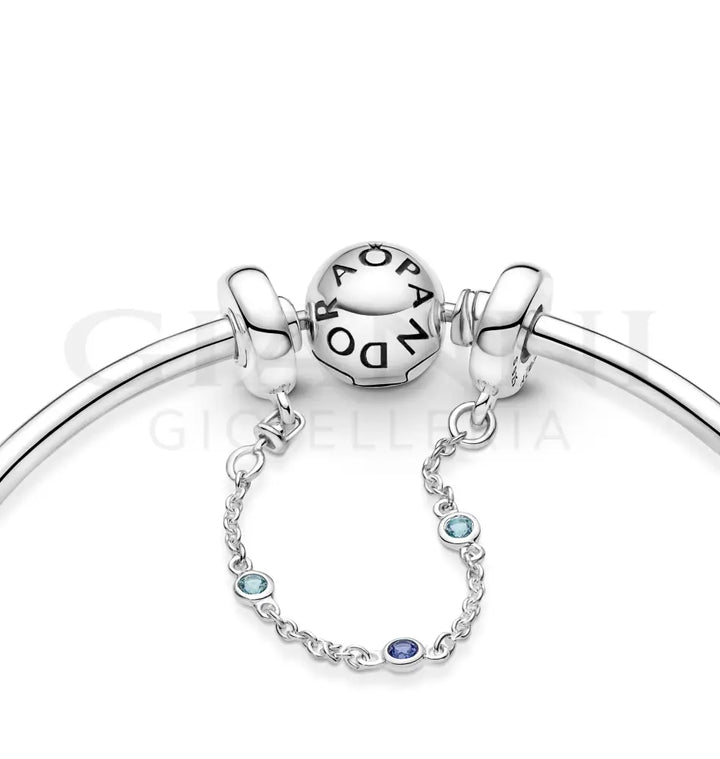 Catena di Sicurezza Pandora - Pietre Blu Charm