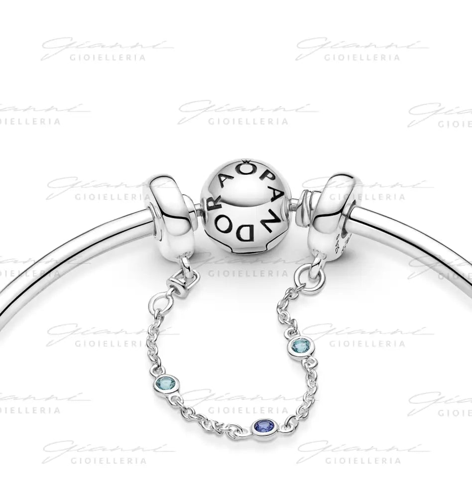 Catena di Sicurezza Pandora - Pietre Blu Charm