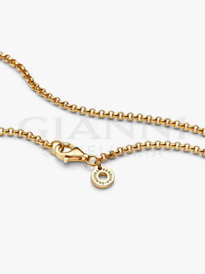 Catenina Pandora - Maglia Rolò con Placcatura in Oro 60 cm Collane