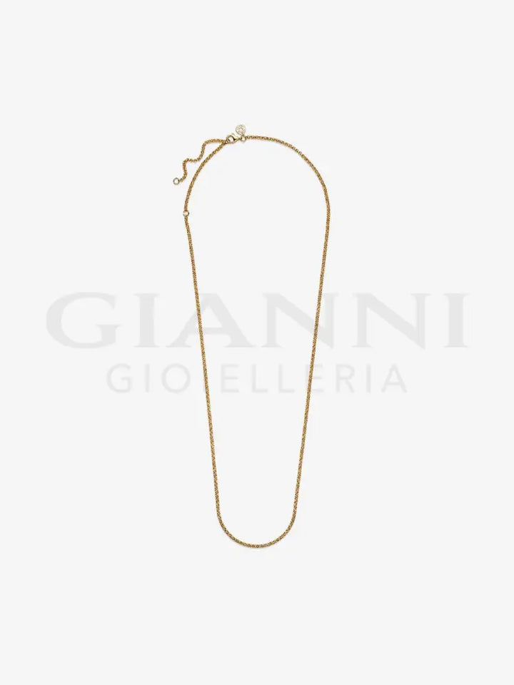 Catenina Pandora - Maglia Rolò con Placcatura in Oro 60 cm Collane