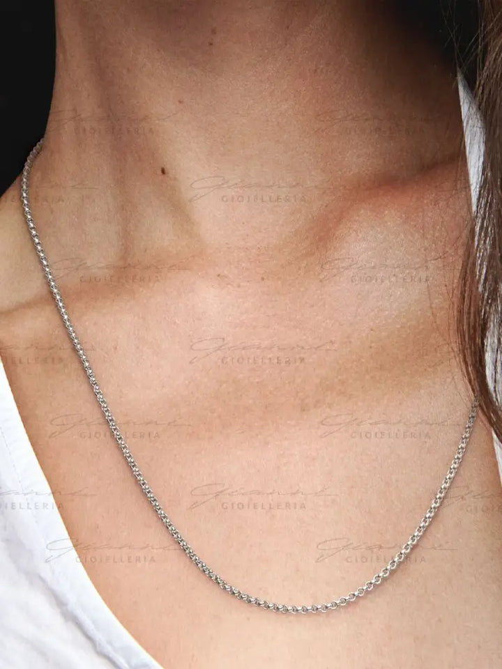 Catenina Pandora - Maglia Rolò in Argento 60 cm Collane