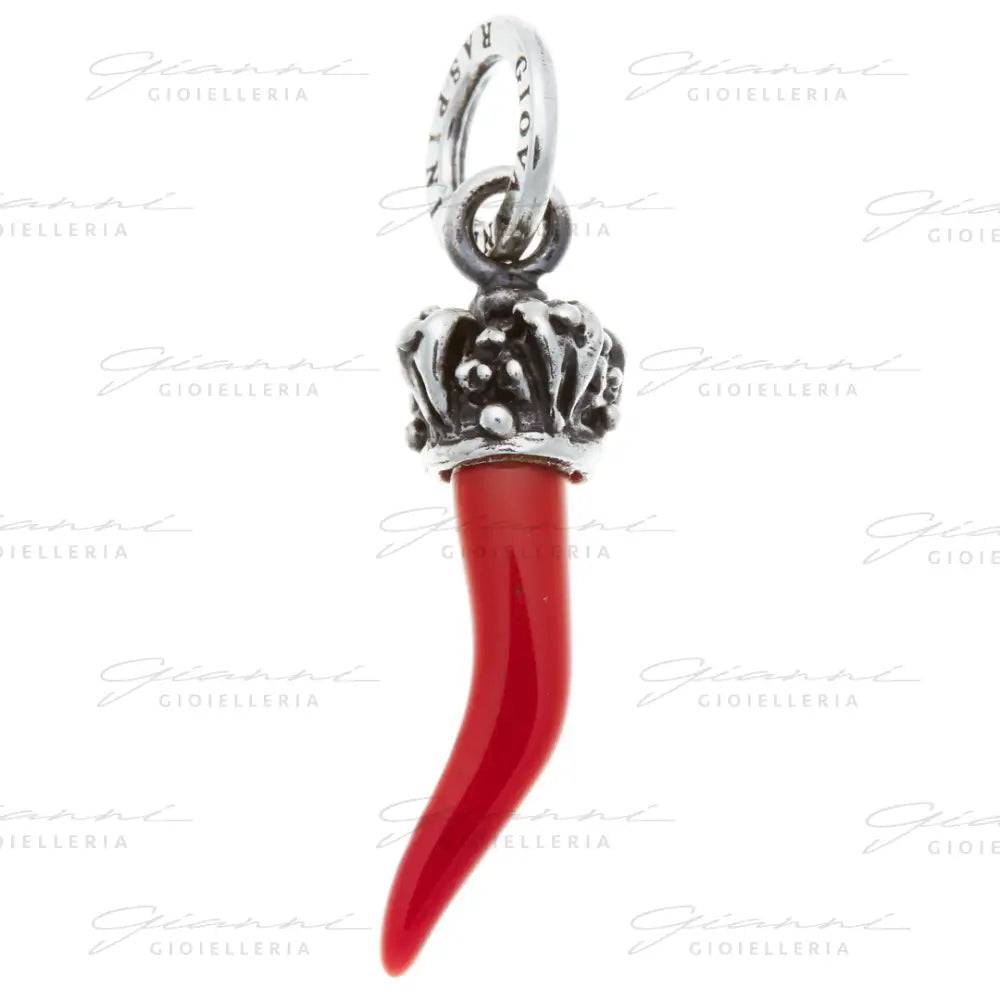 Charm Giovanni Raspini - Corno Rosso Corona Charm