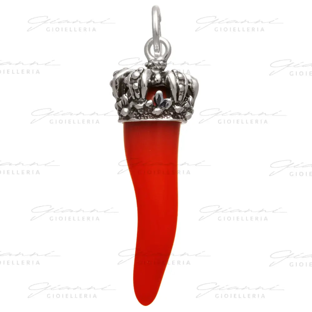 Charm Giovanni Raspini - Corno Rosso Corona Charm