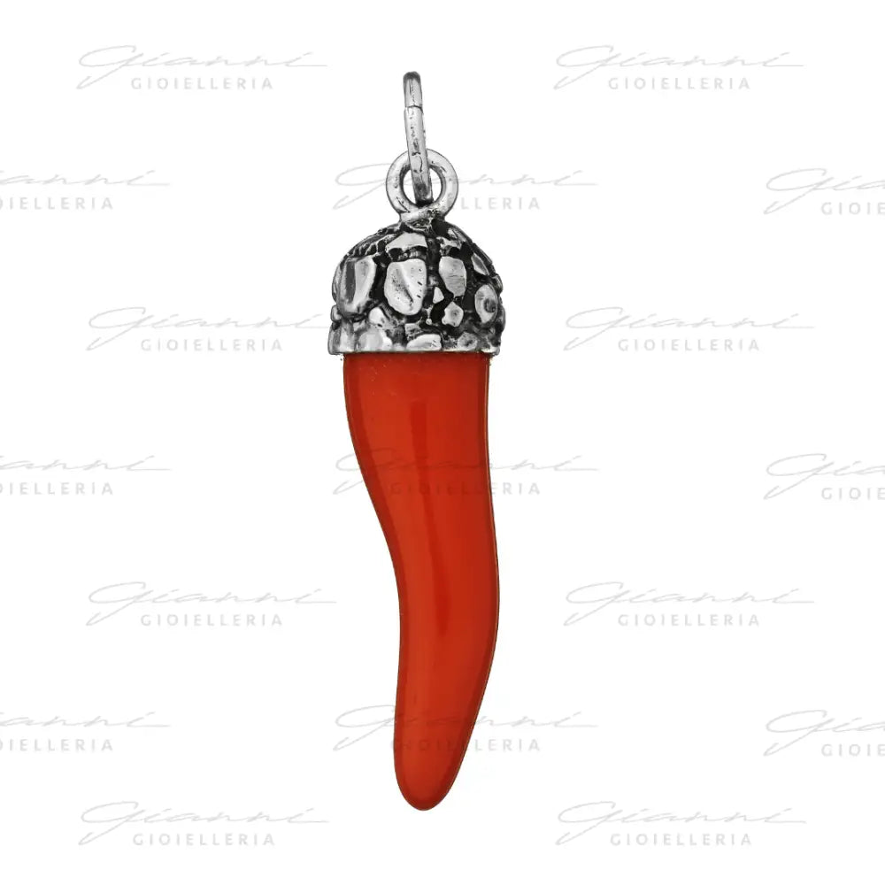 Charm Giovanni Raspini - Corno Rosso Croco Charm