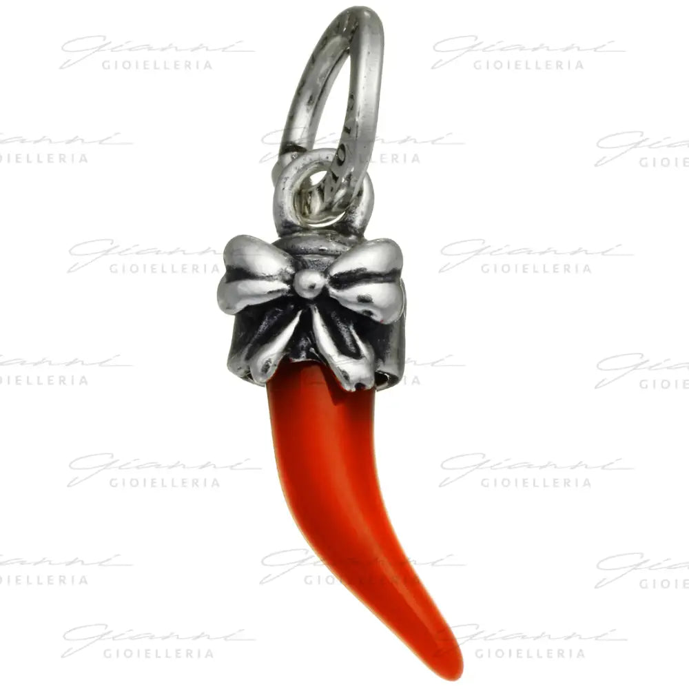 Charm Giovanni Raspini - Corno Rosso Fiocco Charm