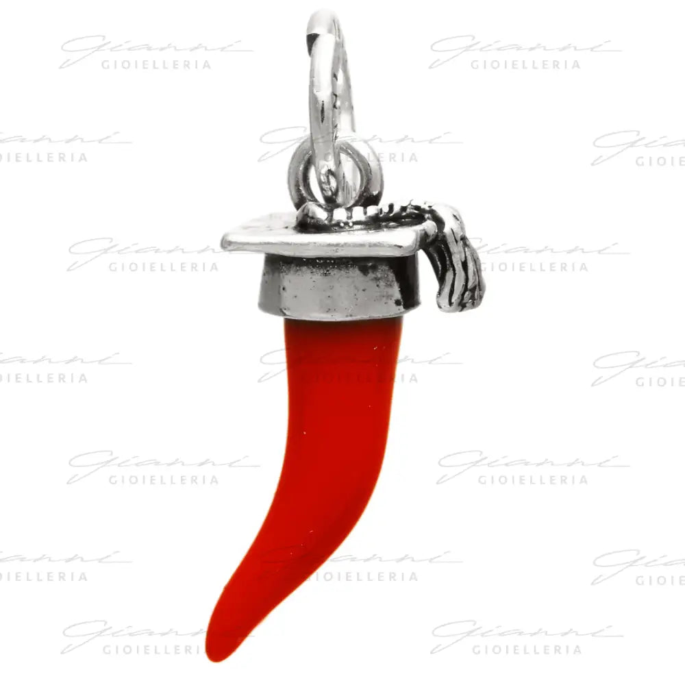 Charm Giovanni Raspini - Corno Rosso Laurea Charm
