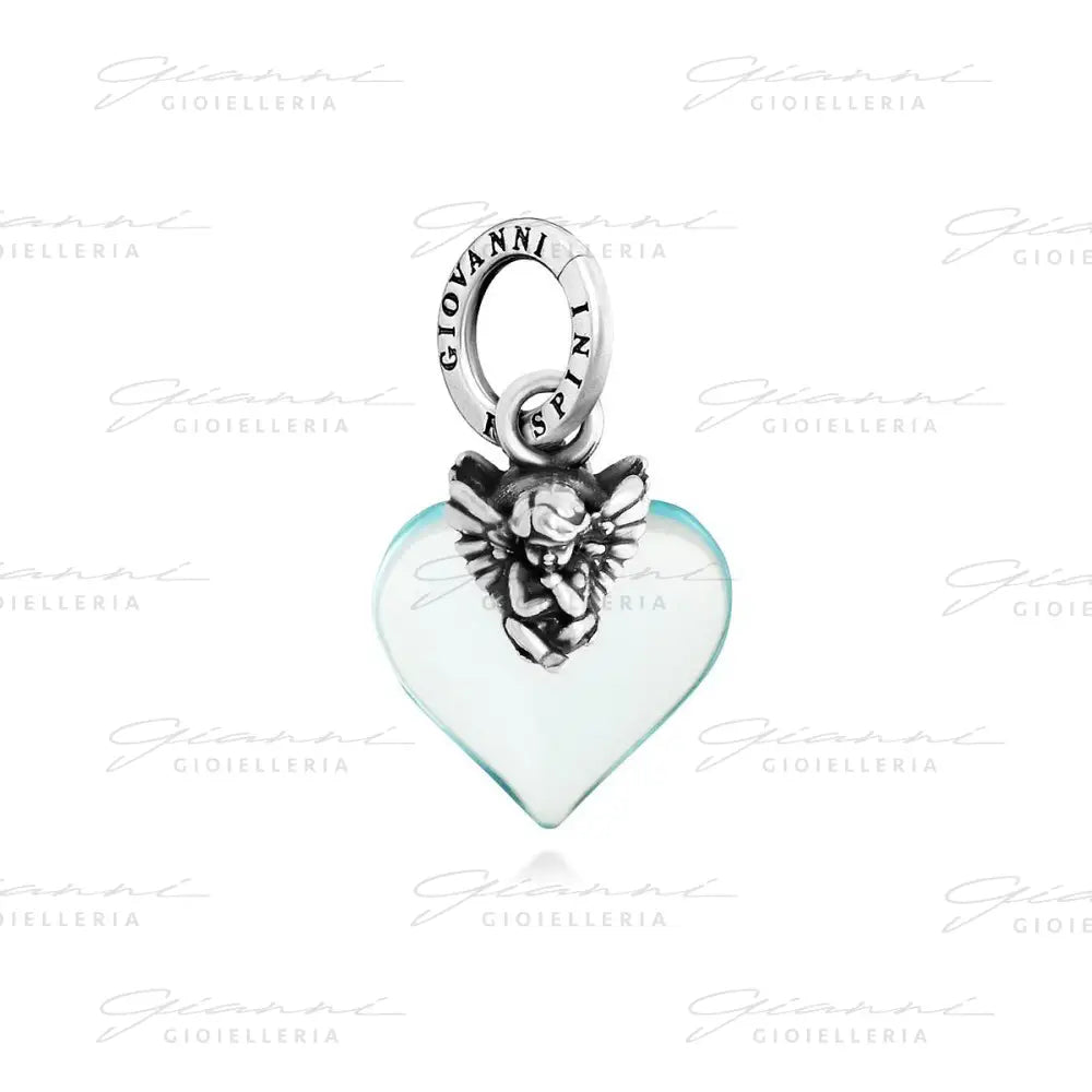 Charm Giovanni Raspini - Cuore Angelo Azzurro Charm