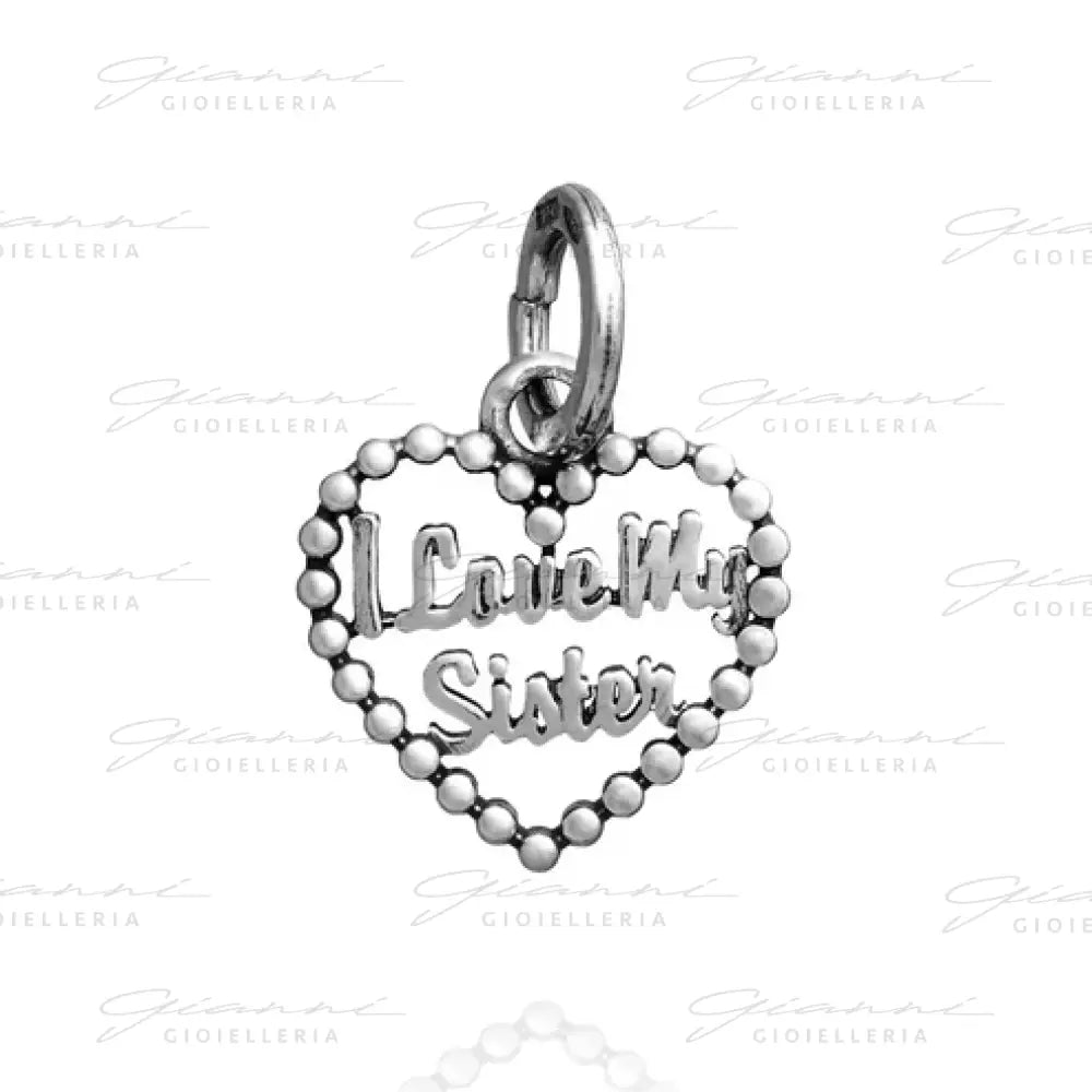 Charm Giovanni Raspini - Cuore ’I Love My Sister’ Charm