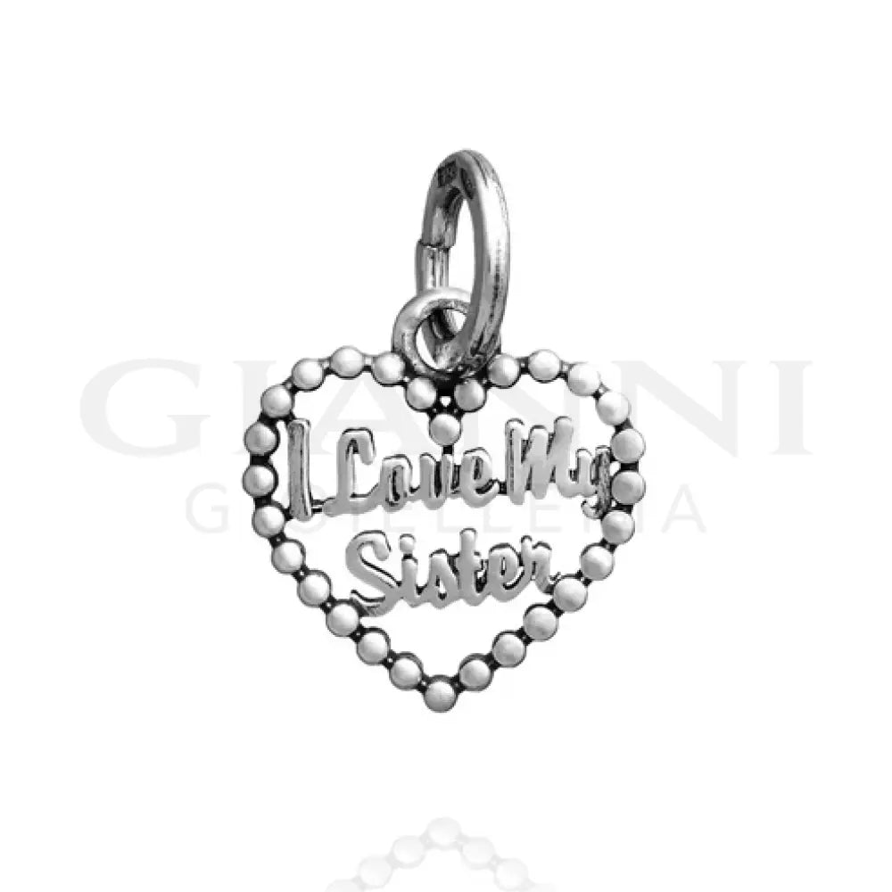 Charm Giovanni Raspini - Cuore ’I Love My Sister’ Charm