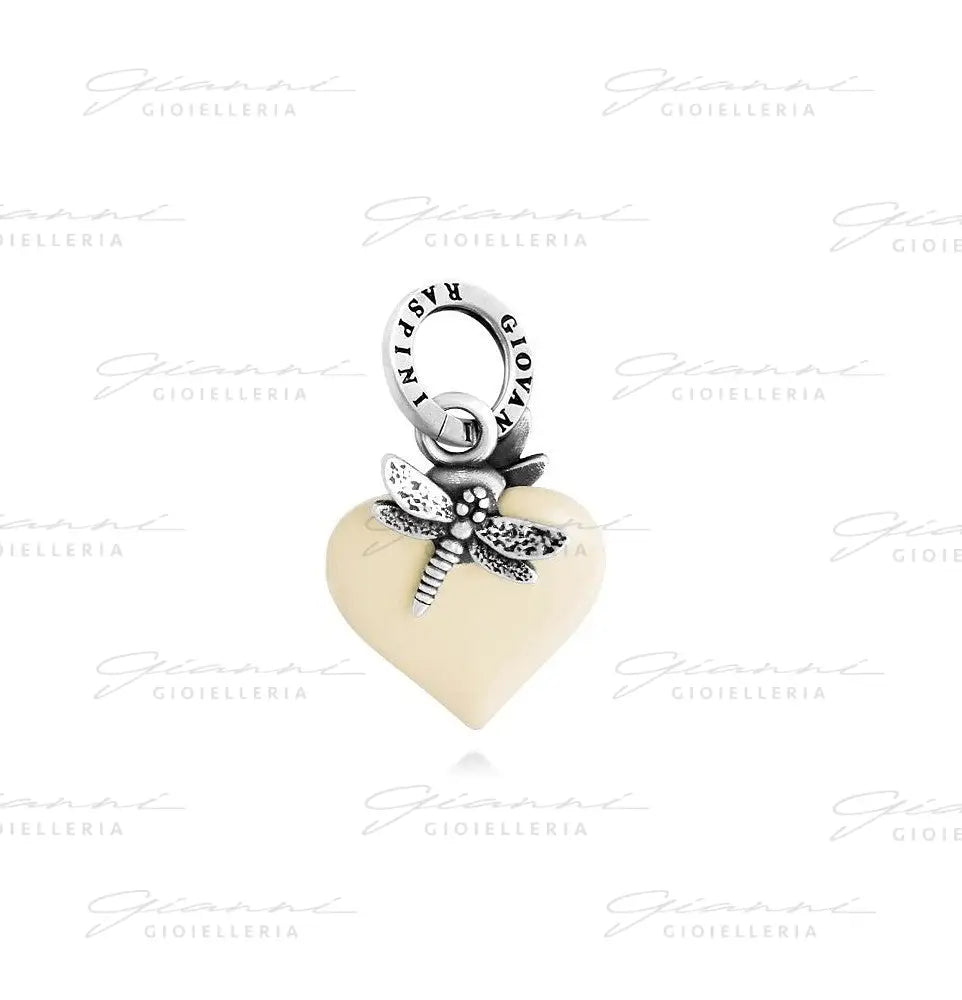Charm Giovanni Raspini - Cuore Libellula Avorio Charm