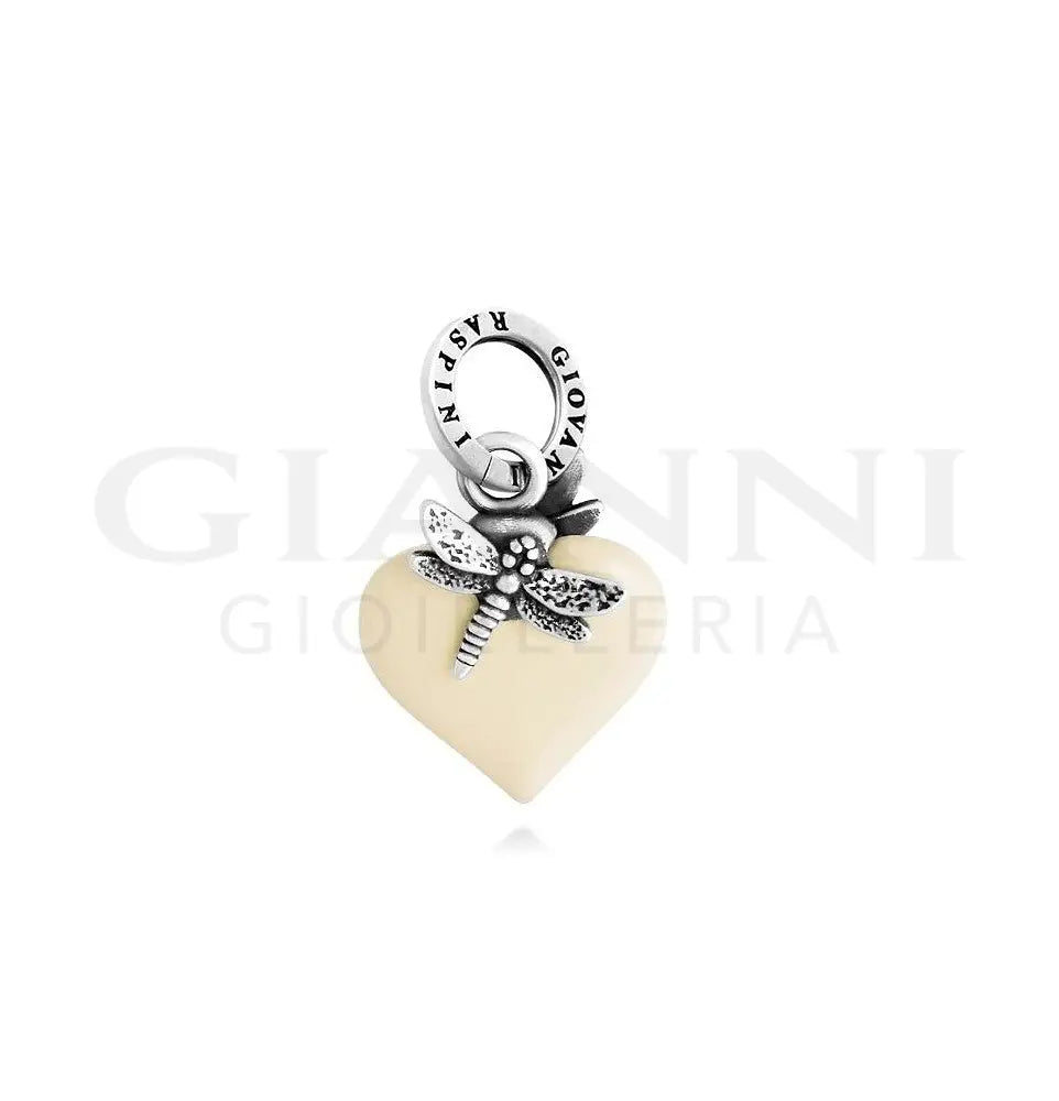 Charm Giovanni Raspini - Cuore Libellula Avorio Charm