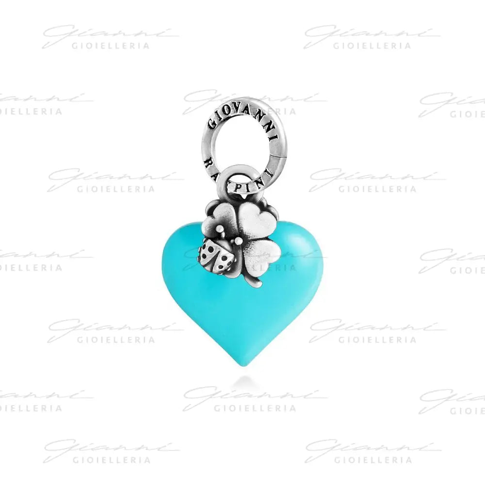 Charm Giovanni Raspini - Cuore Lucky Azzurro Charm