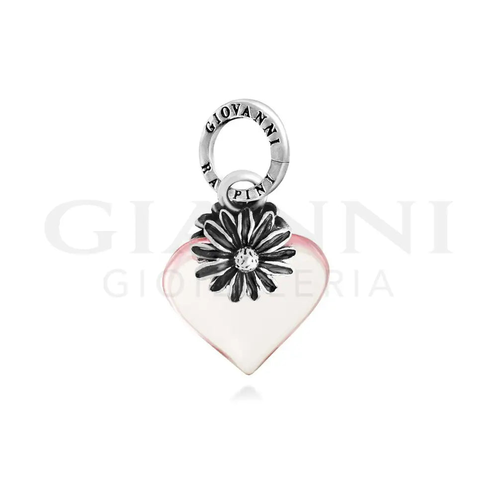Charm Giovanni Raspini - Cuore Margherita Rosa Charm