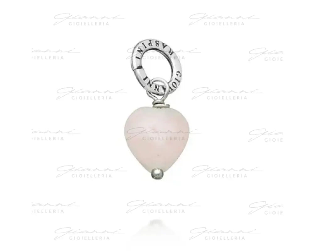 Charm Giovanni Raspini - Cuore Quarzo Rosa Charm
