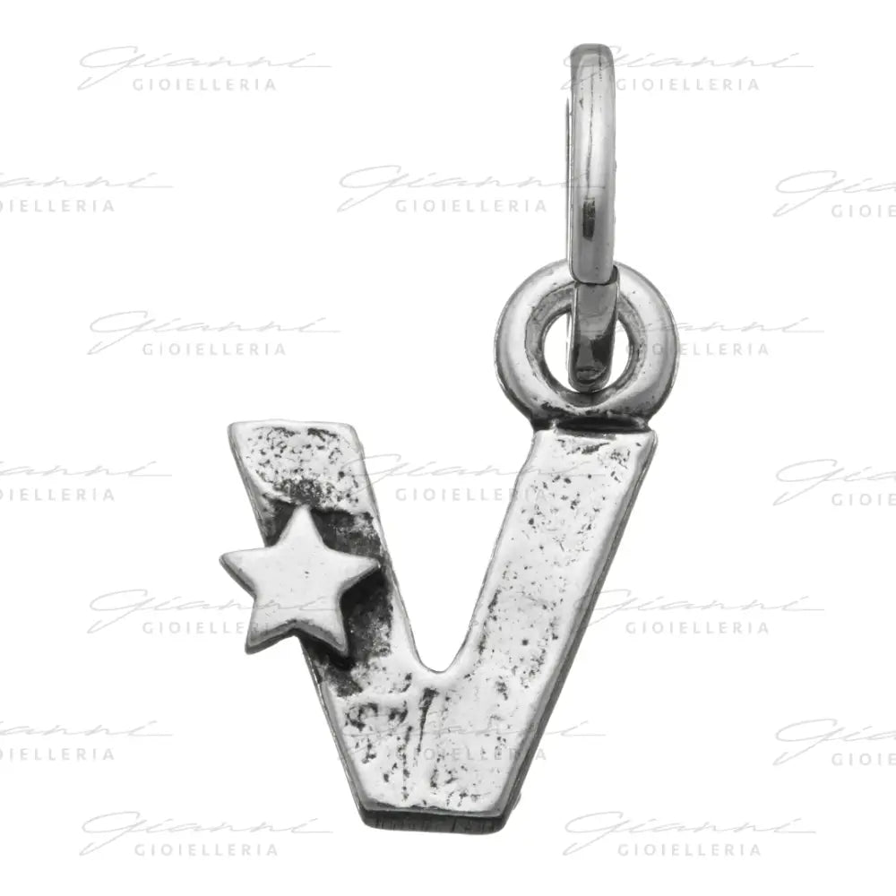 Charm Giovanni Raspini - ’V’ Con Stelle Charm