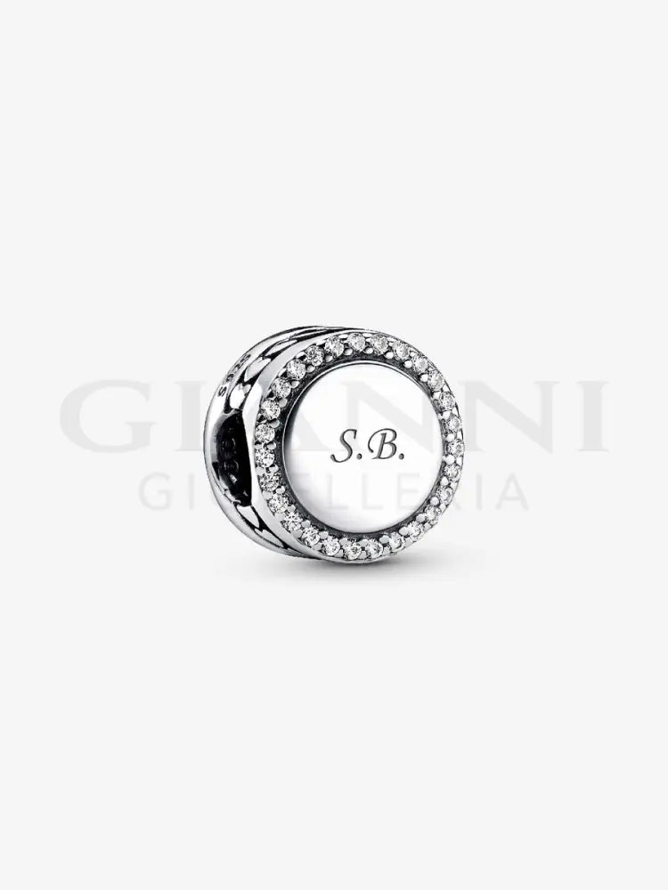 Charm Pandora - Bottone Scintillante da incidere Charm