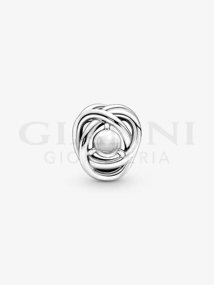 Charm Pandora - Cerchio Eterno Bianco Aprile Charm