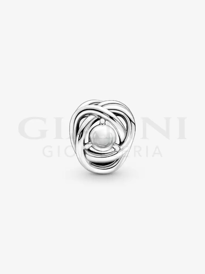 Charm Pandora - Cerchio Eterno Bianco Aprile Charm