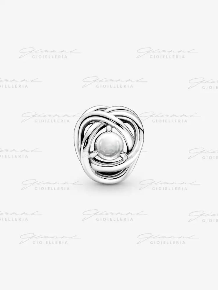 Charm Pandora - Cerchio Eterno Bianco Aprile Charm