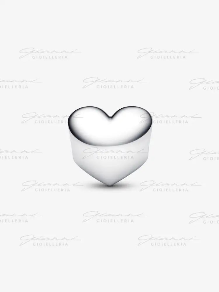 Charm Pandora- Cuore con Pietra Rossa Scuro Gennaio da incidere Charm
