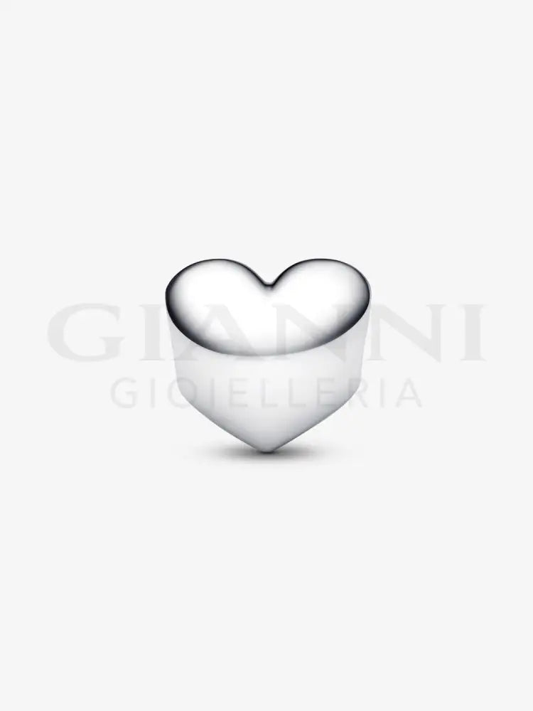 Charm Pandora- Cuore con Pietra Rossa Scuro Gennaio da incidere Charm