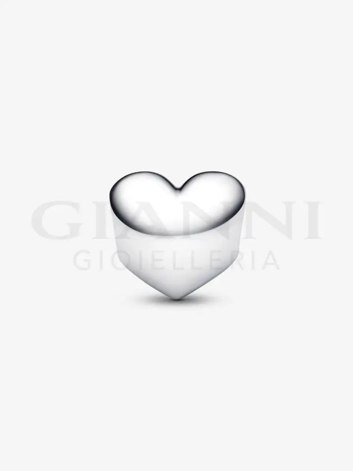 Charm Pandora - Cuore con Pietra Verde Agosto da incidere Charm