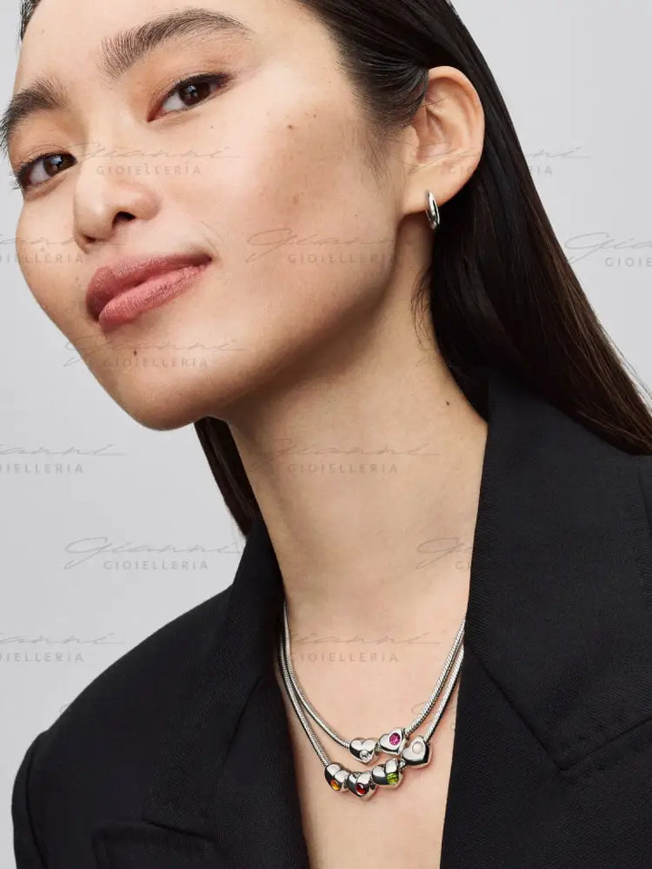 Charm Pandora - Cuore con Pietra Verde Agosto da incidere Charm