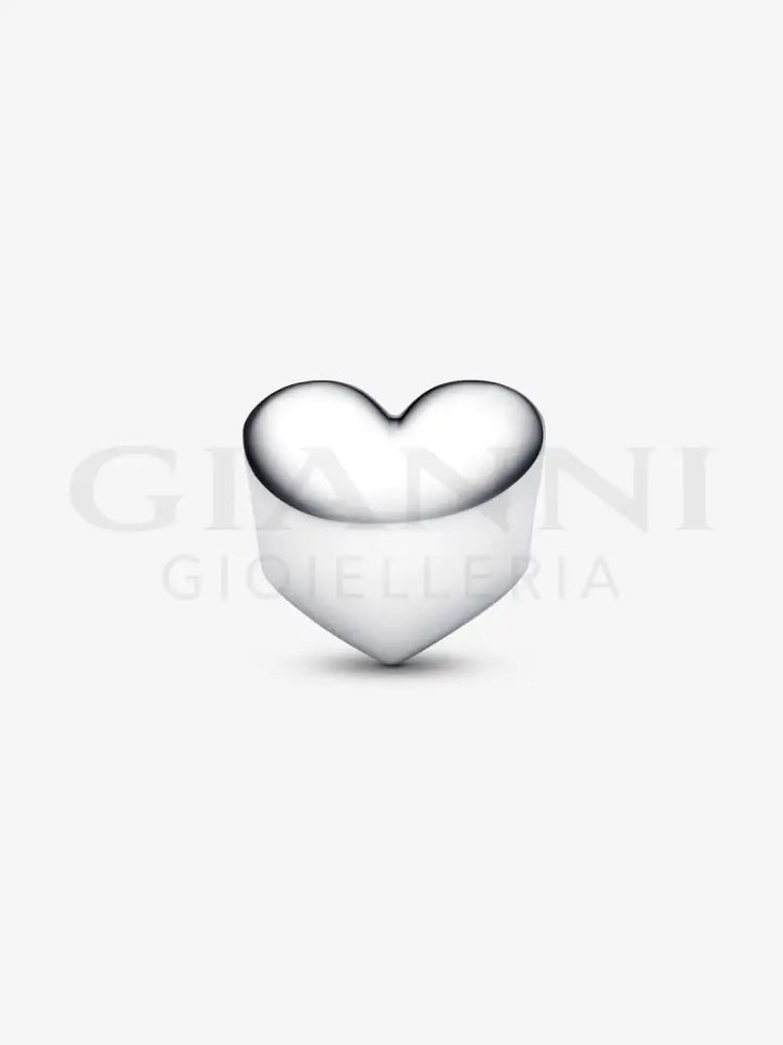 Charm Pandora - Cuore con Pietra Verde Maggio da incidere Charm