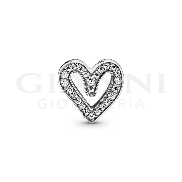 Charm Pandora - Cuore Disegnato Scintillante Charm