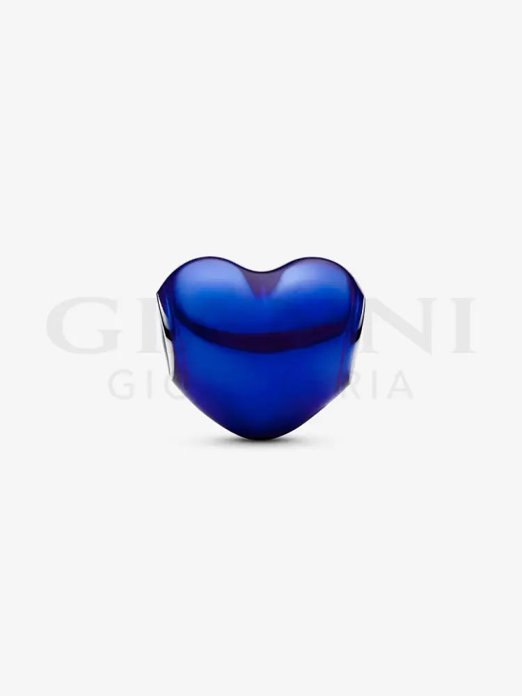 Charm Pandora - Cuore Metallico Blu Charm