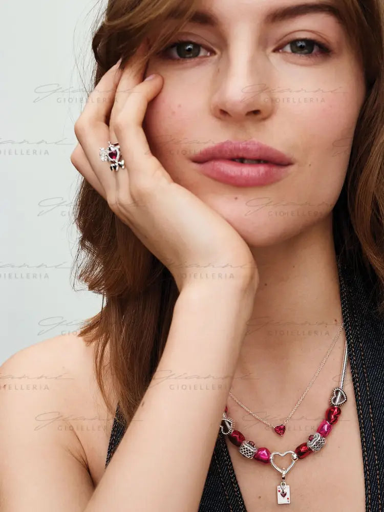 Charm Pandora - Cuore Metallico Rosa Charm