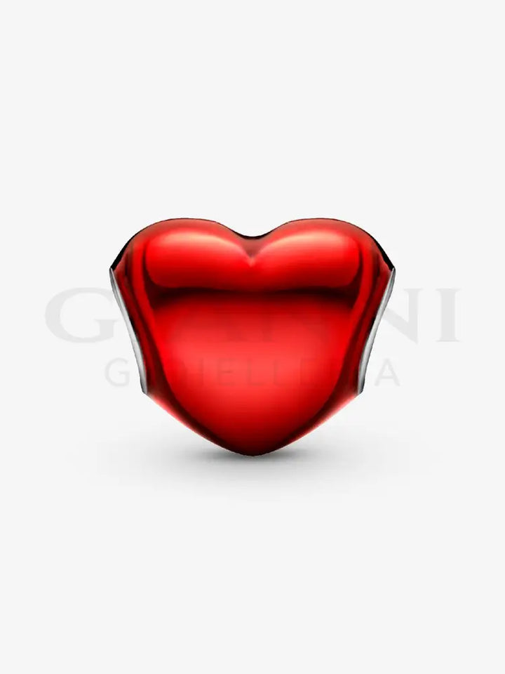 Charm Pandora - Cuore Metallico Rosso Charm