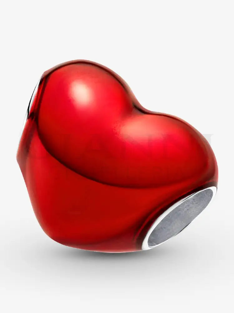 Charm Pandora - Cuore Metallico Rosso Charm