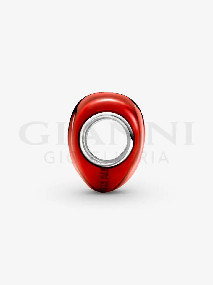 Charm Pandora - Cuore Metallico Rosso Charm