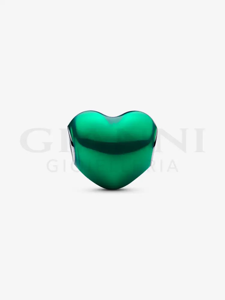 Charm Pandora - Cuore Metallico Verde Charm