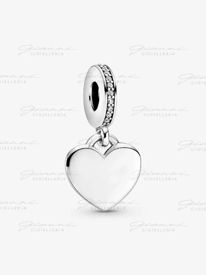 Charm Pandora - Cuore Pendente da incidere Charm