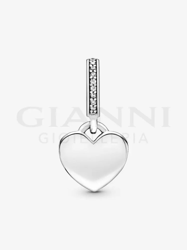 Charm Pandora - Cuore Pendente da incidere Charm
