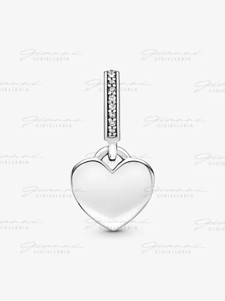 Charm Pandora - Cuore Pendente da incidere Charm