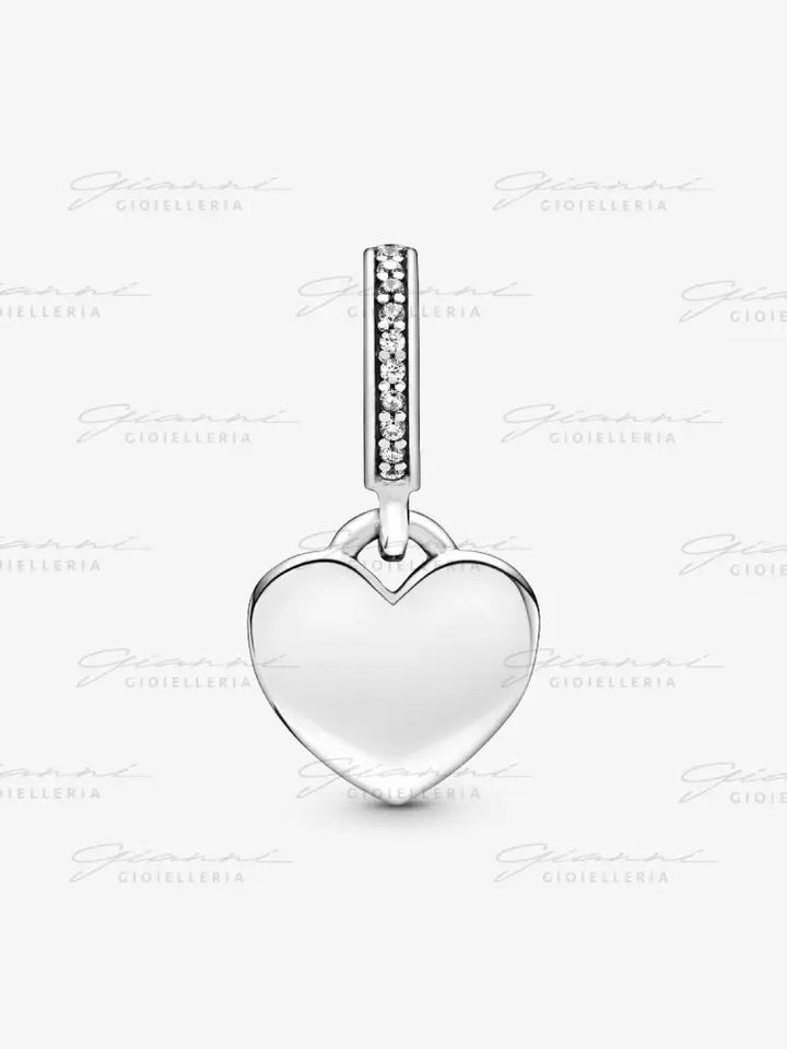 Charm Pandora - Cuore Pendente da incidere Charm
