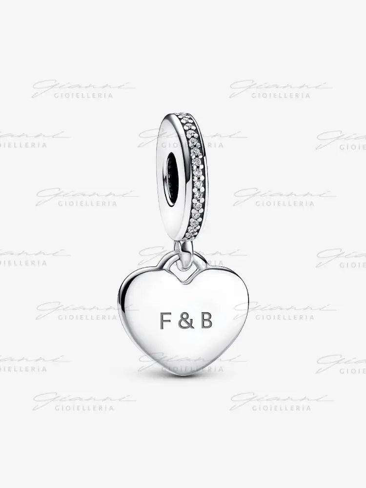 Charm Pandora - Cuore Pendente da incidere Charm