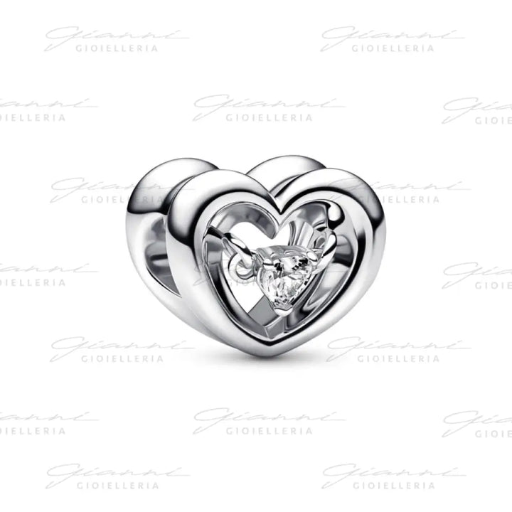 Charm Pandora - Cuore Splendente con Pietra Charm