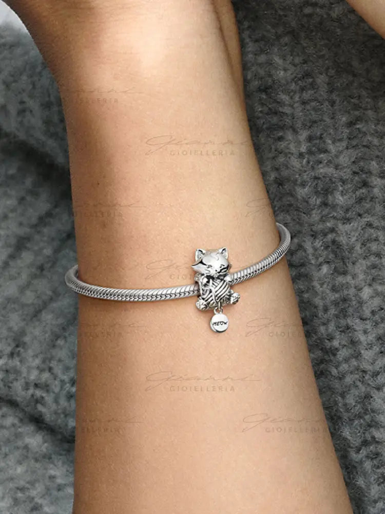 Charm Pandora - Gattino e Gomitolo Charm